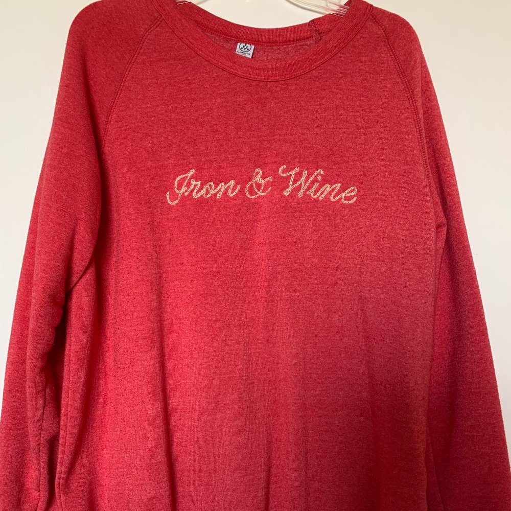 Iron & Wine band red sweatshirt